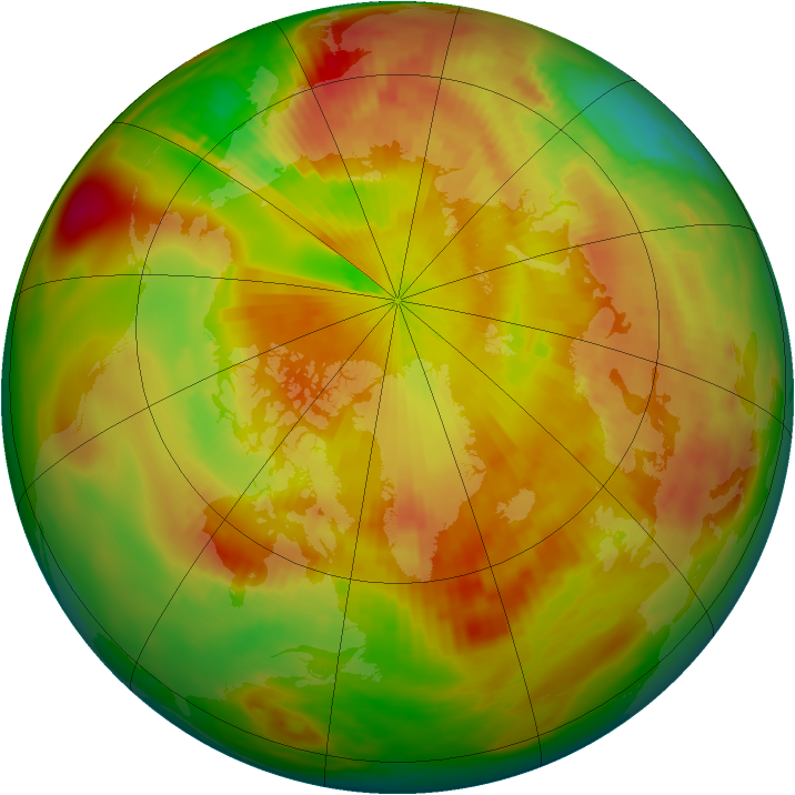 Arctic ozone map for 05 May 1981